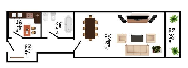 Wohnung zum Kauf 298.000 € 1 Zimmer 34 m²<br/>Wohnfläche 3.<br/>Geschoss ab sofort<br/>Verfügbarkeit Stöberlstr. 15 St. Ulrich München 80687