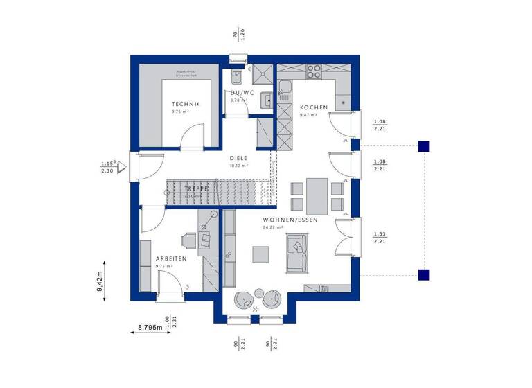 Einfamilienhaus zum Kauf - Erstbezug provisionsfrei 695.992 € 5,5 Zimmer 139,3 m² 603 m² Grundstück Wasserlos Alzenau 63755