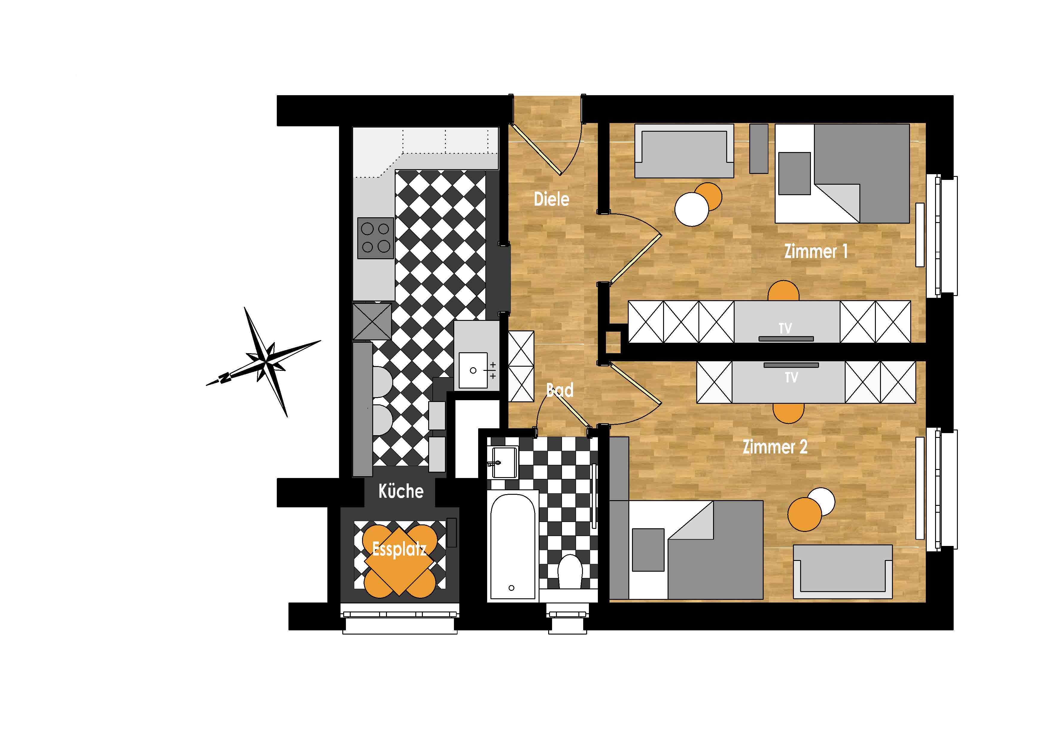 Wohnung zur Miete 690 € 2 Zimmer 58 m²<br/>Wohnfläche 1.<br/>Geschoss 01.02.2025<br/>Verfügbarkeit Hopfenbergstraße 16 Wahren Leipzig 04159