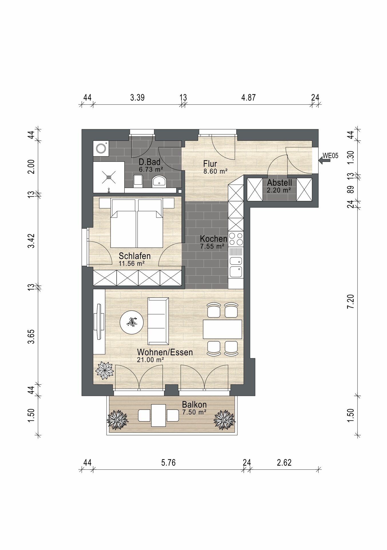 Wohnung zum Kauf provisionsfrei 323.410 € 2 Zimmer 60,4 m²<br/>Wohnfläche Hindenburgstraße 58 Wahlbezirk 9 Bad Schwartau 23611