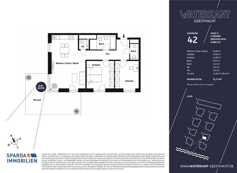 Wohnung zum Kauf - Erstbezug provisionsfrei 450.000 € 3 Zimmer 91,7 m² Geesthacht 21502
