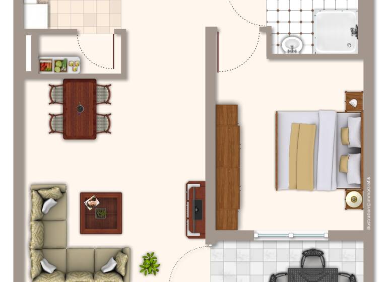 Wohnung zum Kauf 2 Zimmer 65,8 m²<br/>Wohnfläche EG<br/>Geschoss Kork Kehl-Kork 77694