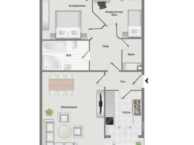 Wohnung zum Kauf 324.950 € 3 Zimmer 82,5 m² Untermeitingen Untermeitingen 86836