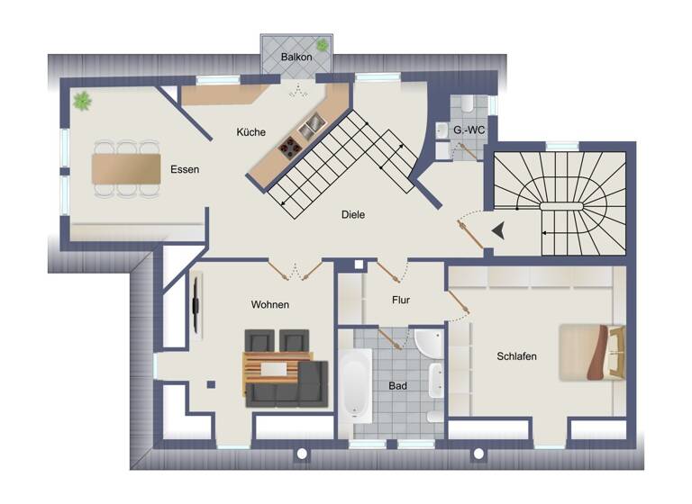 Wohnung zur Miete 2.750 € 3,5 Zimmer 170 m² Großweidenmühlstraße 1 St Johannis Nürnberg 90419