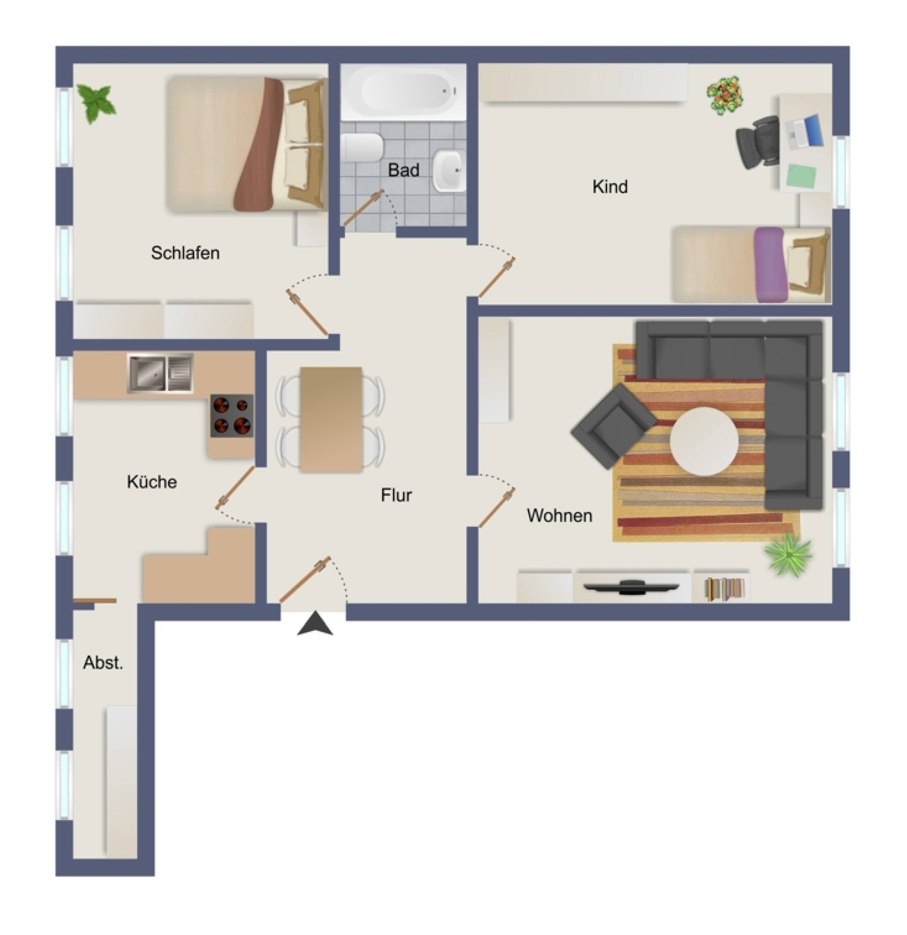 Wohnung zur Miete, Gera