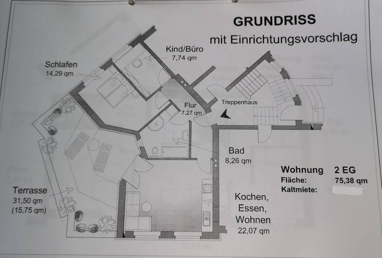 Wohnung zur Miete 695 € 3 Zimmer 75 m² EG frei ab 01.07.2025 Rolandstr.41 Schotthock - Ost Rheine 48429