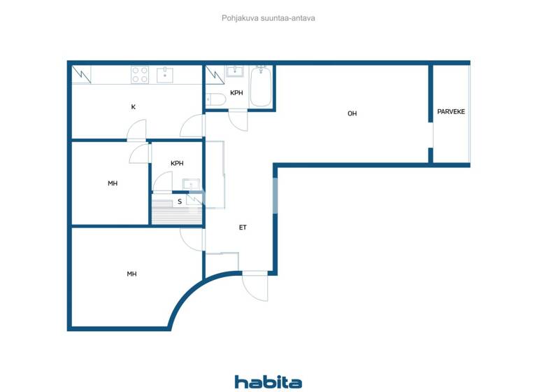 Studio zum Kauf 84.500 € 3 Zimmer 75 m² 2. Geschoss Koulukatu 37 Seinäjoki 60100