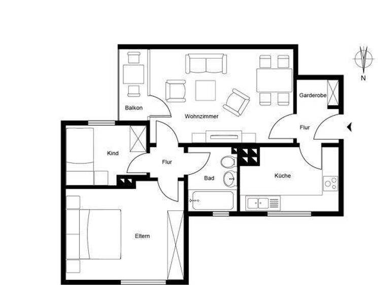 Wohnung zum Kauf 159.000 € 3 Zimmer 55 m² 6. Geschoss Hörnle Marbach am Neckar / Hörnle 71672