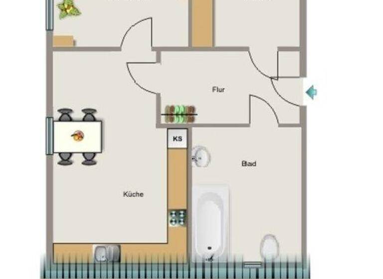 Wohnung zur Miete 475 € 2,5 Zimmer 54,2 m² 1. Geschoss Paßstraße 46 Stadtmitte Bottrop 46236