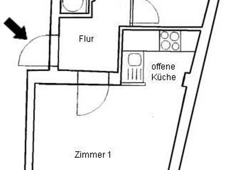 Wohnung zur Miete 267 € 1 Zimmer 33,5 m²<br/>Wohnfläche 2.<br/>Geschoss ab sofort<br/>Verfügbarkeit Kurstr. 47 Neustadt Brandenburg an der Havel 14776