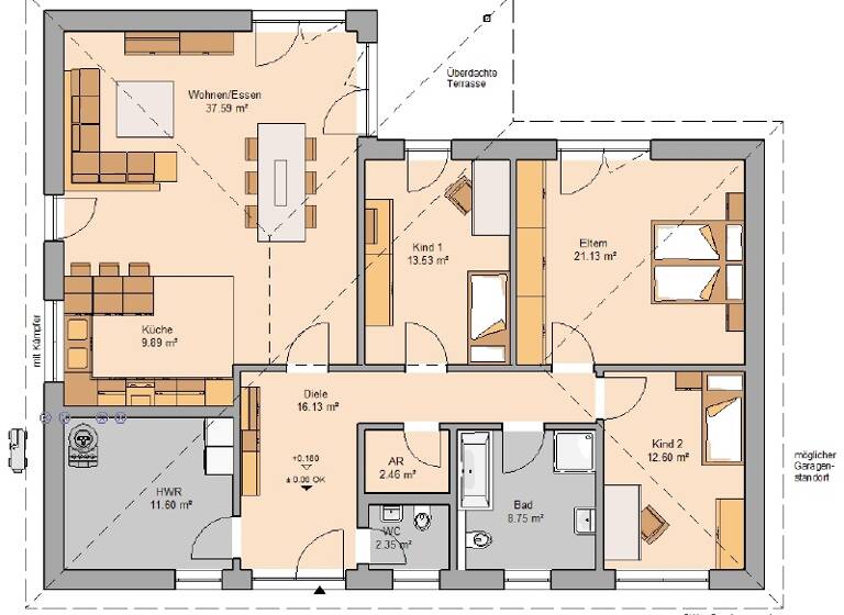 Einfamilienhaus zum Kauf provisionsfrei 499.400 € 4 Zimmer 136 m² 400 m² Grundstück Bindersleben Erfurt 99092