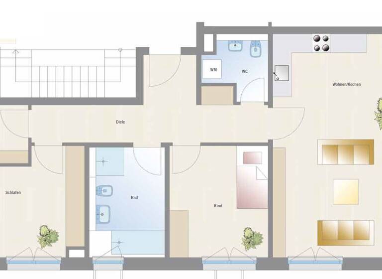 Wohnung zum Kauf provisionsfrei 619.000 € 4 Zimmer 101,4 m²<br/>Wohnfläche 1.<br/>Geschoss Gruna Dresden 01309