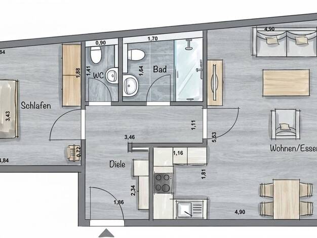 Wohnung zur Miete 819 € 2 Zimmer 63 m² 3. Geschoss Bahnhofstr. 6 Bad Honnef 53604