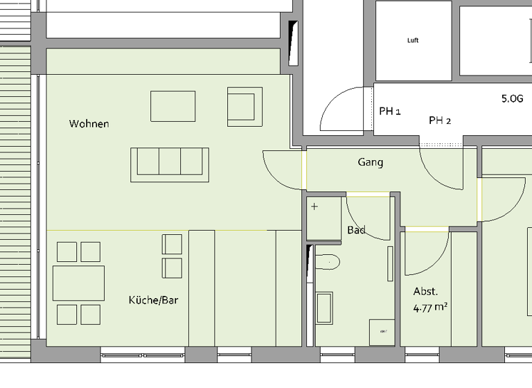 Penthouse zur Miete 1.300 € 3 Zimmer 82 m² 6. Geschoss Friedrich-Ebert-Str. 5 Burghausen 84489