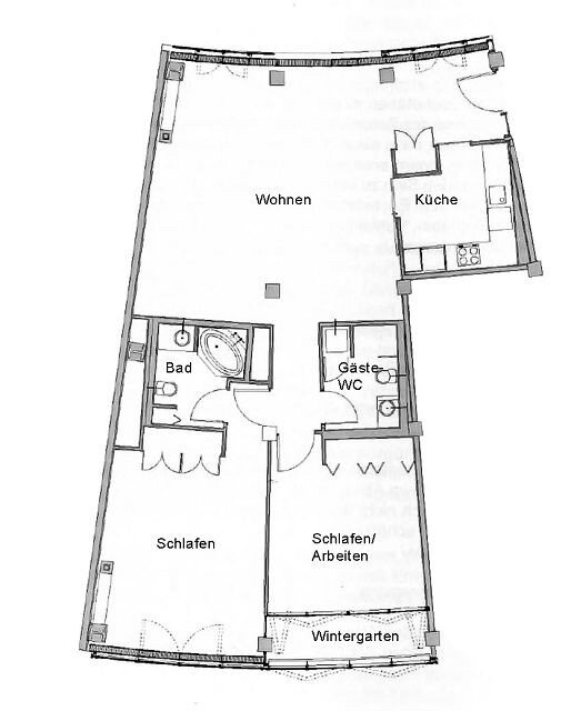 Studio zur Miete 2.584 € 3 Zimmer 118 m²<br/>Wohnfläche 8.<br/>Geschoss Potsdamer Straße 4 Lichterfelde Berlin 10785