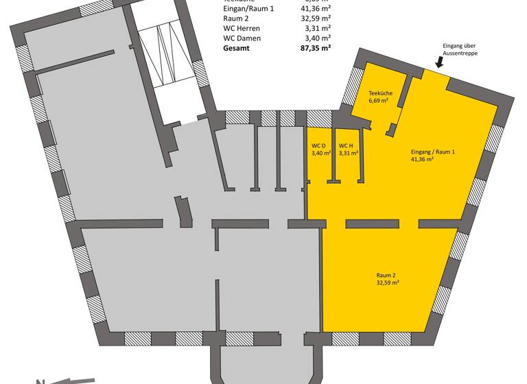 Bürofläche zur Miete 1.180 € 2 Zimmer 87 m² Bürofläche Bretten 75015