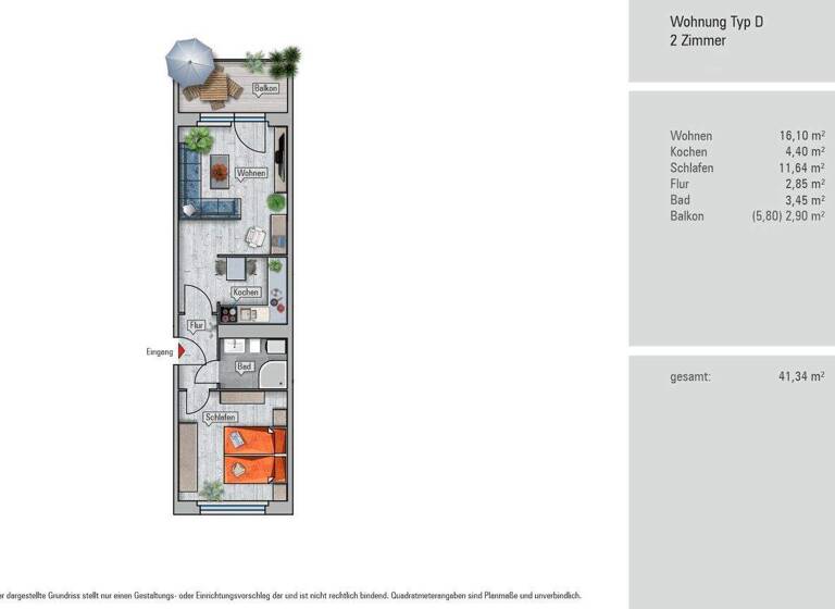 Studio zur Miete 340 € 1 Zimmer 42,1 m² Geschoss 4/5 frei ab sofort Am Bernsdorfer Hang 38 Bernsdorf Chemnitz 09126