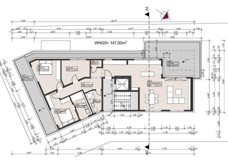Penthouse zum Kauf provisionsfrei 799.000 € 4 Zimmer 147 m² EG Weilbach Flörsheim 65439