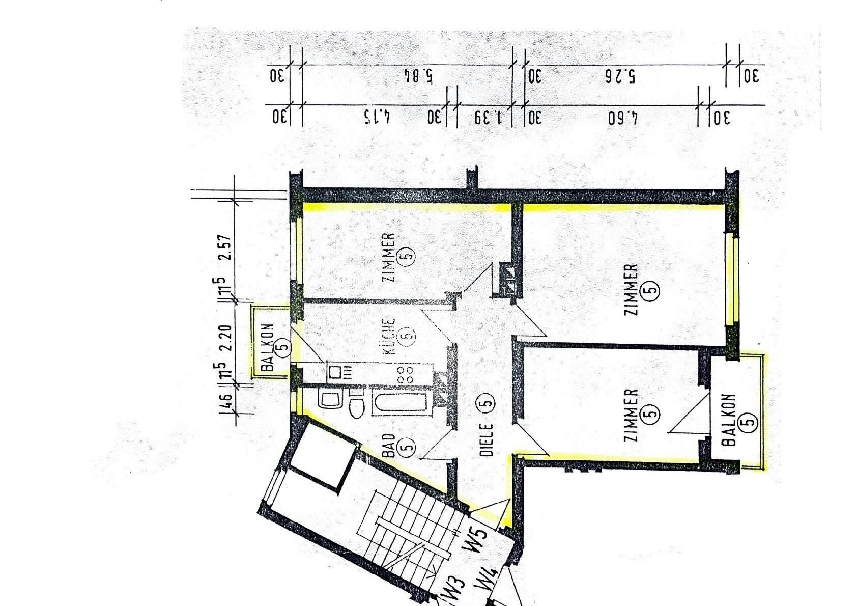 Wohnung zum Kauf als Kapitalanlage geeignet 220.000 € 3 Zimmer 71,1 m²<br/>Wohnfläche Seydlitzstraße 12 Süd / Stadtbezirk 122 Ludwigshafen am Rhein 67061