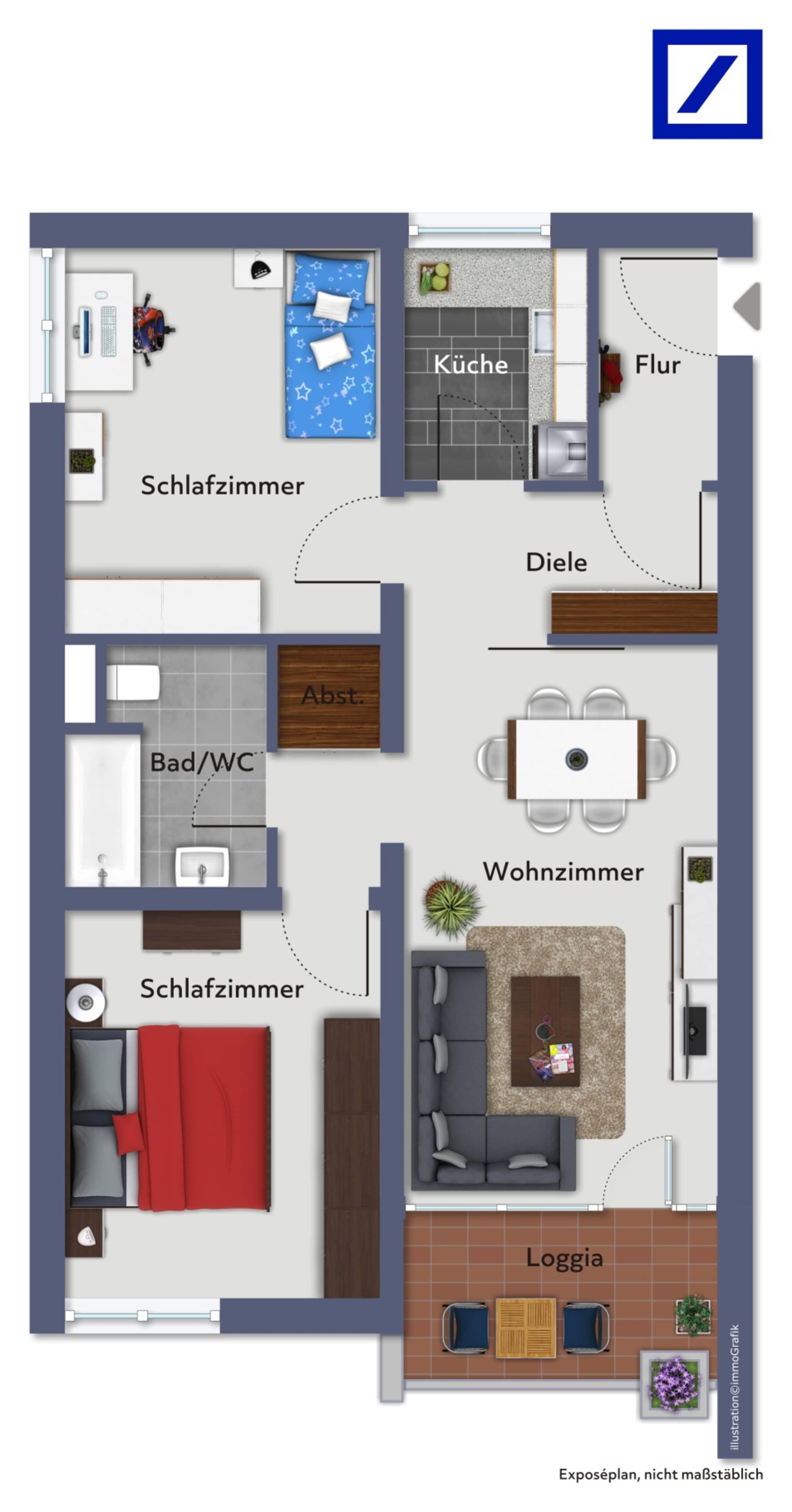 Wohnung zum Kauf 139.000 € 3 Zimmer 60 m²<br/>Wohnfläche Grünstraße 13 Rheda Rheda-Wiedenbrück 33378