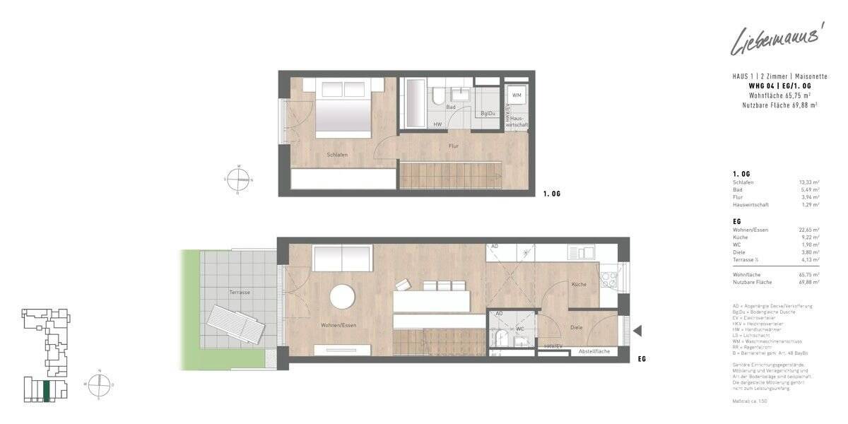 Maisonette zum Kauf provisionsfrei 644.900 € 2 Zimmer 65,8 m²<br/>Wohnfläche EG<br/>Geschoss Milbertshofen-Am Hart München / Am Hart 80937