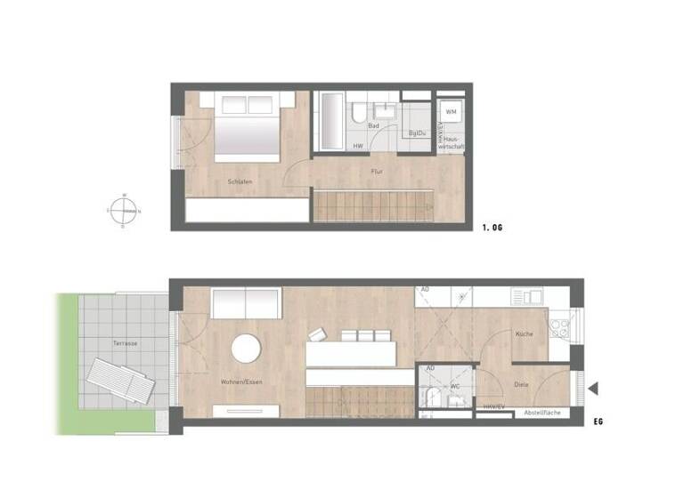 Maisonette zum Kauf provisionsfrei 644.900 € 2 Zimmer 65,8 m²<br/>Wohnfläche EG<br/>Geschoss Milbertshofen-Am Hart München / Am Hart 80937
