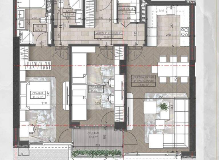 Studio zum Kauf 340.626 € 3 Zimmer 131 m² Sofia