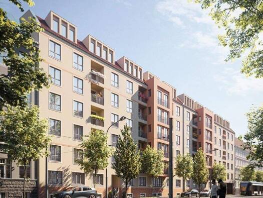 Wohnung zur Miete - Erstbezug 750 € 3 Zimmer 64,8 m² EG frei ab sofort Eisenbahnstraße 131b Volkmarsdorf Leipzig 04315