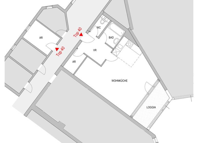 Studio zur Miete 844 € 1 Zimmer 56,3 m² 3. Geschoss Rockhgasse Wien 1010