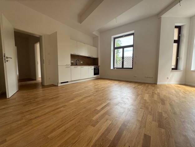 Wohnung zur Miete - Erstbezug 1.028 € 3 Zimmer 84,9 m² 1. Geschoss Moritzkirchhof 1 Innenstadt Halle (Saale), Stadt 06108