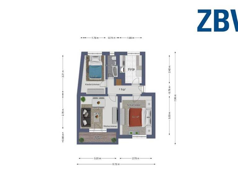 Wohnung zur Miete 469 € 3 Zimmer 71,4 m² 3. Geschoss Friedrich-Ebert-Straße 27 Cracau Magdeburg 39114