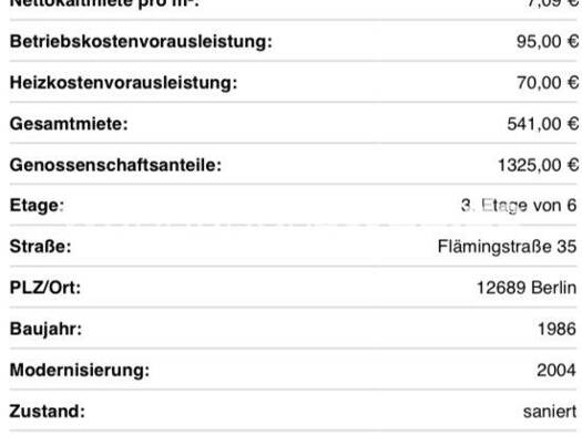 Wohnung zur Miete Tauschwohnung 376 € 2 Zimmer 53 m² 3. Geschoss Marzahn Marzahn-Hellersdorf 12689