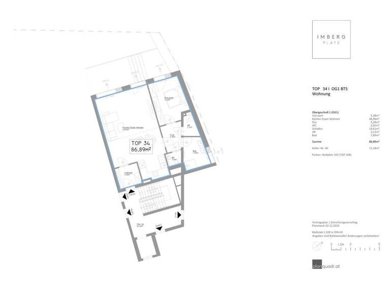 Wohnung zur Miete - Erstbezug 2.335 € 2 Zimmer 86,9 m² 1. Geschoss frei ab 01.05.2026 Salzburg 5020