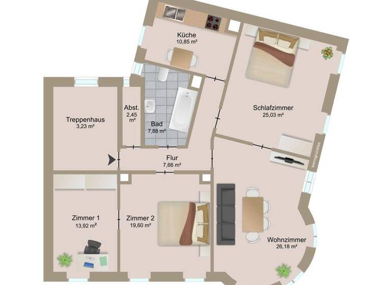 Wohnung zum Kauf 350.000 € 4 Zimmer 113,6 m² Südweststadt Pforzheim 75173