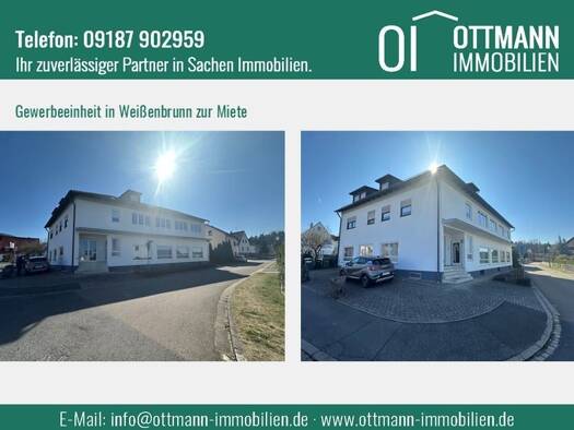 Bürofläche zur Miete provisionsfrei 3,72 € 6 Zimmer 295 m² Bürofläche Weißenbrunn Leinburg 91227