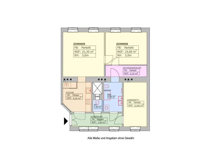 Wohnung zum Kauf 549.500 € 3 Zimmer 79,5 m² Wien 1020