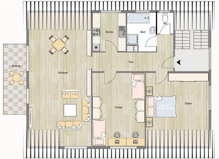 Wohnung zum Kauf provisionsfrei 335.000 € 4,5 Zimmer 92 m² 2. Geschoss Mönsheim 71297