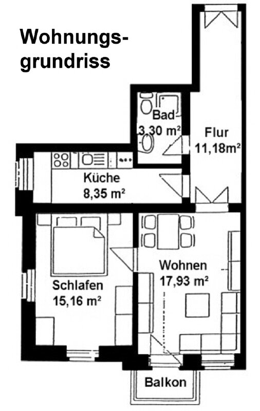 Wohnung zur Miete 430 € 2 Zimmer 56,8 m²<br/>Wohnfläche 2.<br/>Geschoss Dohnaer Straße 66 Leubnitz (Wieckestr.) Dresden 01219