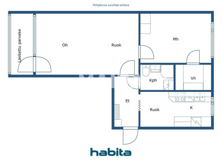 Studio zum Kauf 138.000 € 2 Zimmer 52,5 m² 2. Geschoss Klaavuntie 3 Helsinki 00910