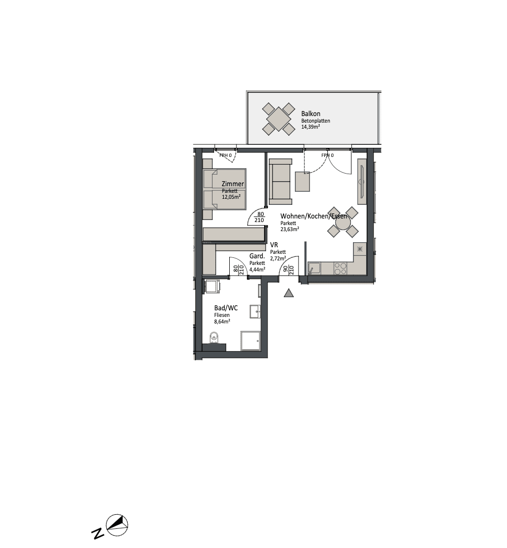 Wohnung zum Kauf - Erstbezug – pohled 2