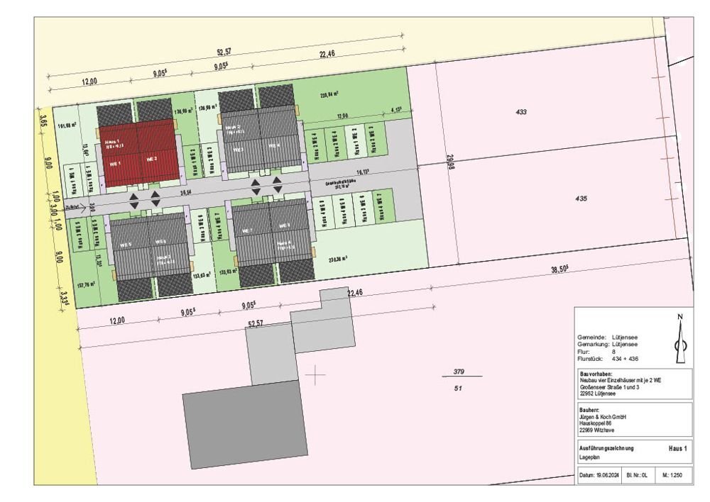 Doppelhaushälfte zum Kauf 465.000 € 6 Zimmer 130 m²<br/>Wohnfläche 200 m²<br/>Grundstück Großenseer Straße 1 Lütjensee 22952