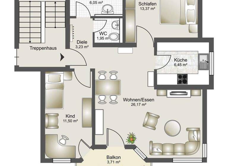 Wohnung zum Kauf 255.000 € 3 Zimmer 72 m² 1. Geschoss frei ab 01.07.2026 Biberach Heilbronn / Biberach 74078