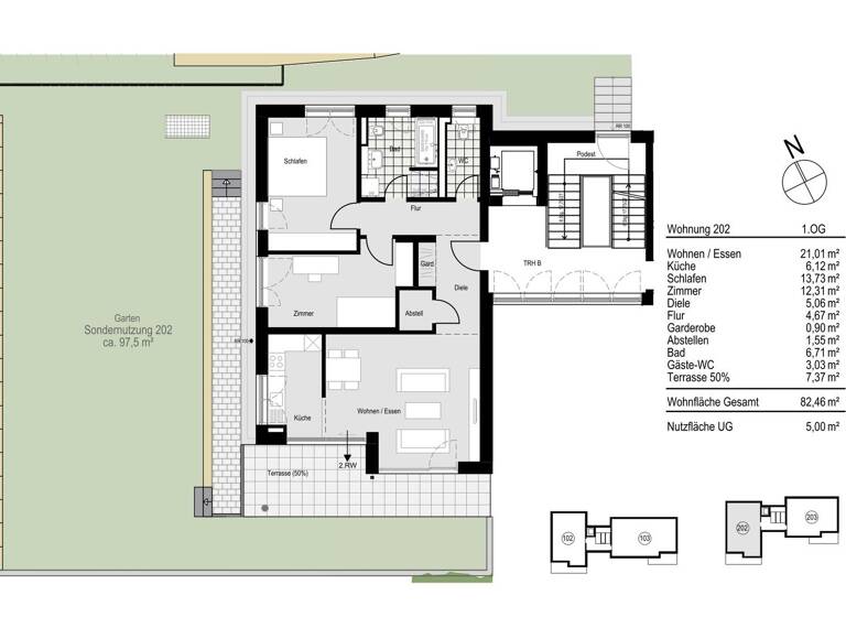 Wohnung zum Kauf - Neubau provisionsfrei 485.000 € 3 Zimmer 82 m²<br/>Wohnfläche 1.<br/>Geschoss Oppenweiler Oppenweiler 71570