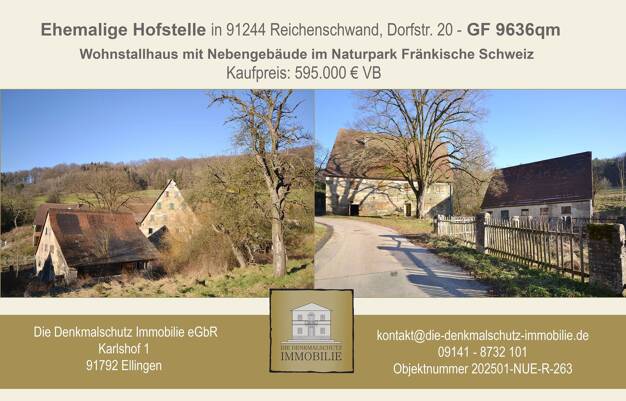 Haus zum Kauf 595.000 € 218 m² 9.636 m² Grundstück Dorfstr. 20 Leuzenberg Reichenschwand 91244