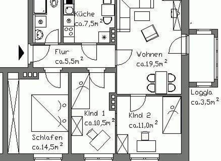 Wohnung zur Miete 530 € 4 Zimmer 74,1 m² 2. Geschoss frei ab 29.03.2026 Johannes-Münze-Str. 13 Cracau Magdeburg 39114