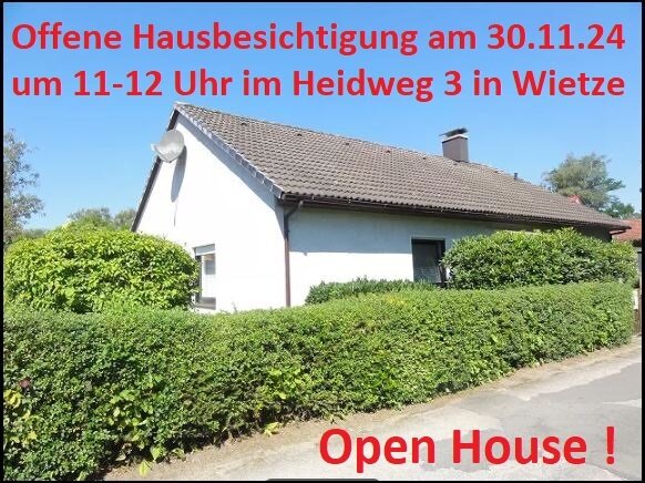 Bungalow zum Kauf 185.000 € 4 Zimmer 104 m²<br/>Wohnfläche 565 m²<br/>Grundstück ab sofort<br/>Verfügbarkeit Heidweg 3 Wietze Wietze 29323