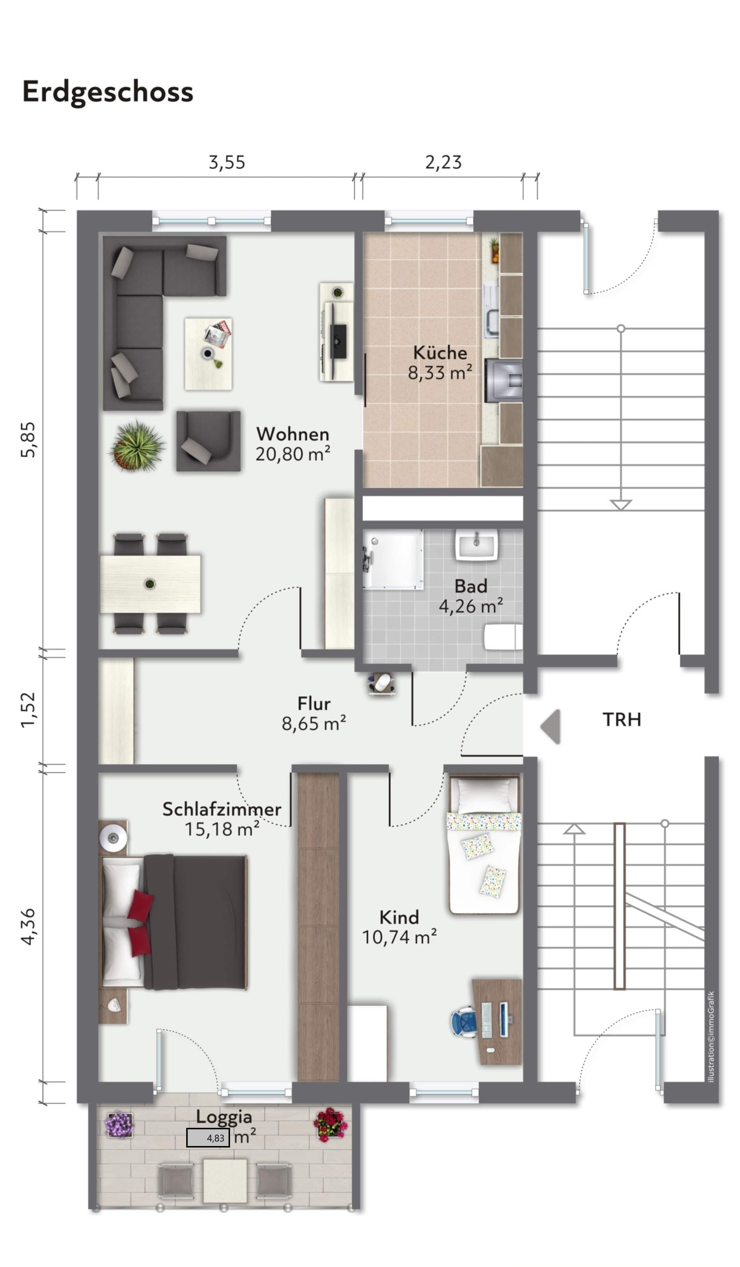 Wohnung zum Kauf 105.000 € 3 Zimmer 69,2 m²<br/>Wohnfläche Wernigerode Wernigerode 38855