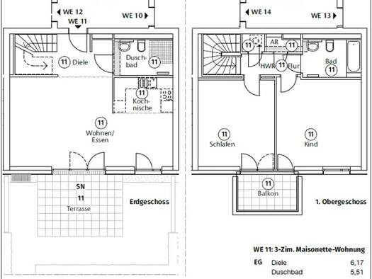 Maisonette zur Miete 1.599 € 3 Zimmer 111 m² Geschoss EG/4 frei ab 01.02.2026 Brackel Dortmund 44309
