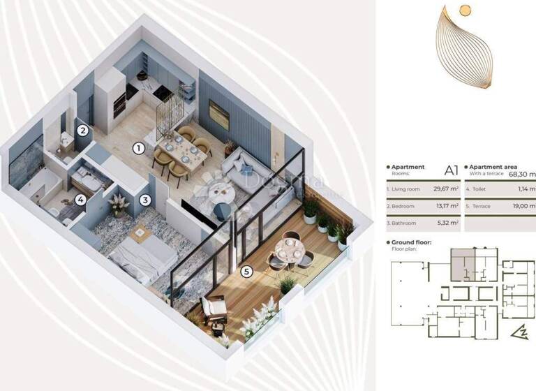 Wohnung zum Kauf 310.327 € 2 Zimmer 63 m² 1. Geschoss Stari Medulin