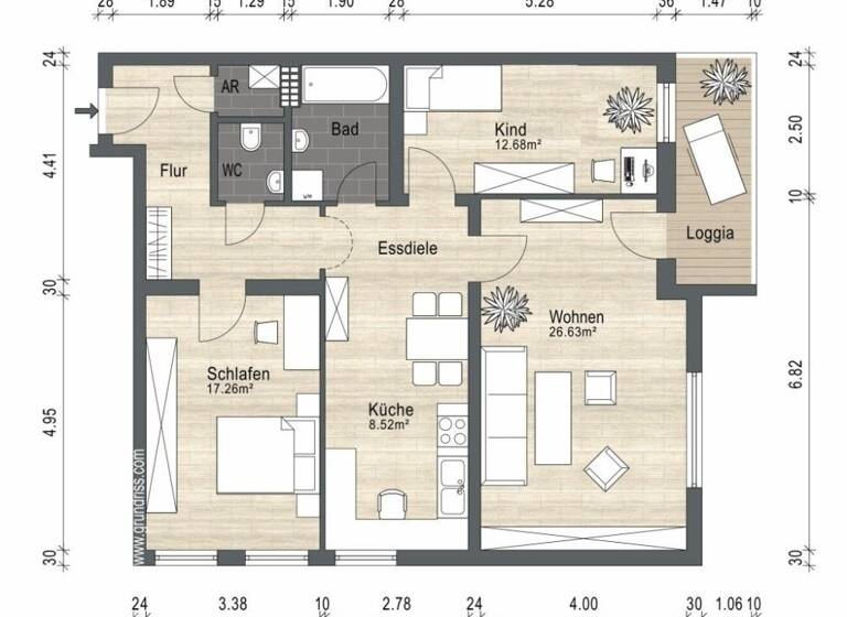 Wohnung zum Kauf 295.000 € 3 Zimmer 93,5 m²<br/>Wohnfläche Bleiweiß Nürnberg 90461